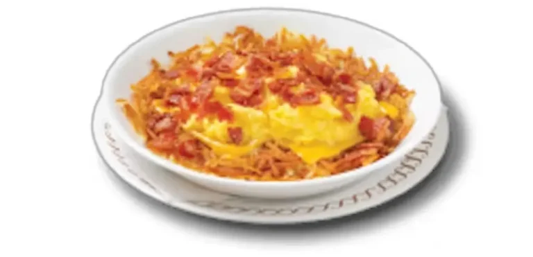 Discover the Waffle House Bacon Egg & Cheese Hashbrown Bowl's price, complete nutrition facts, allergen, and gluten information.