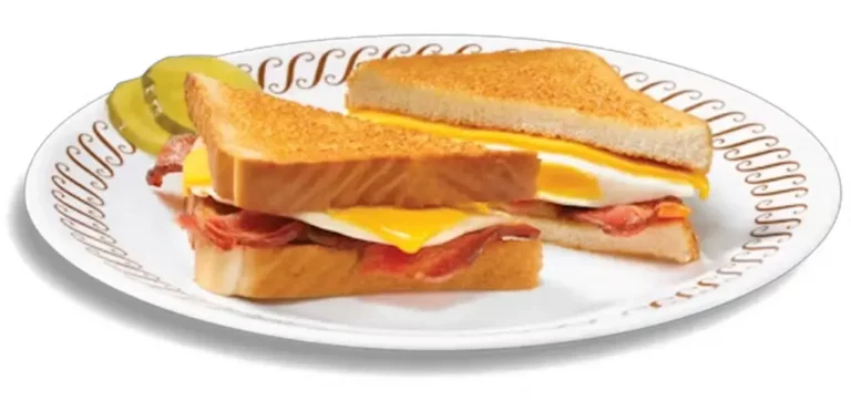 Discover the Waffle House Bacon Egg & Cheese Sandwich's price, complete nutrition facts, allergen, and gluten information.