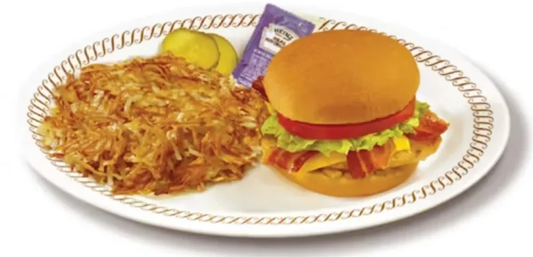 Discover the Waffle House Chicken Bacon Sandwich Deluxe With Hashbrowns's price, complete nutrition facts, allergen, and gluten information.